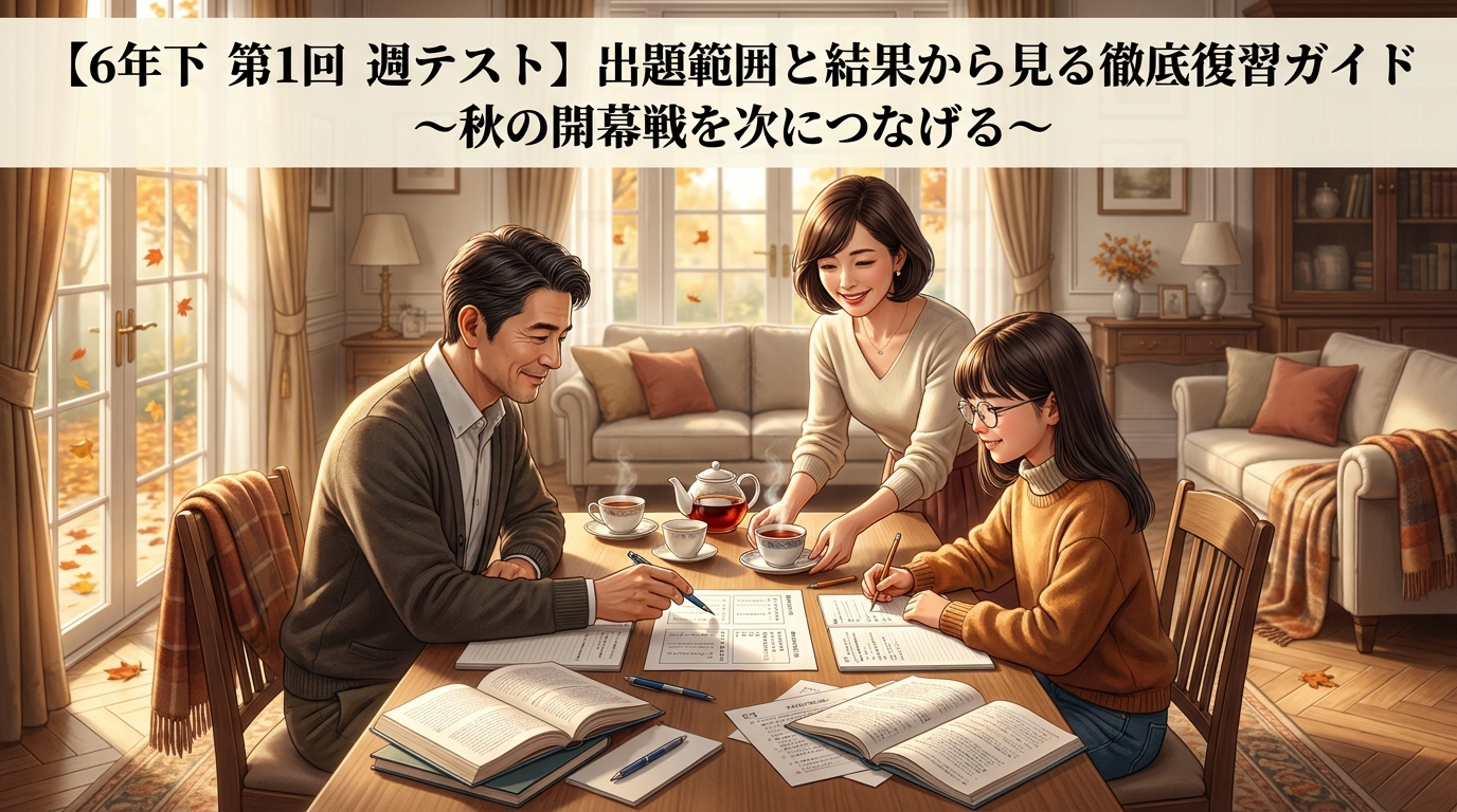 6下週テスト秋の開幕