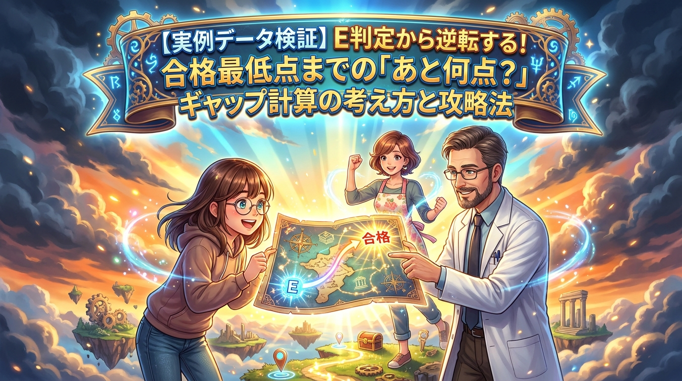 合格最低点までのギャップ計算