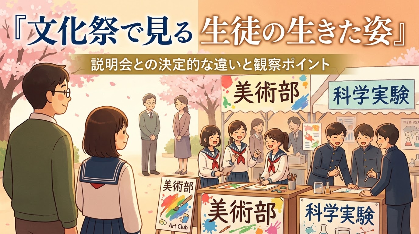 文化祭で見る生徒の生きた姿 説明会との決定的な違いと観察ポイント